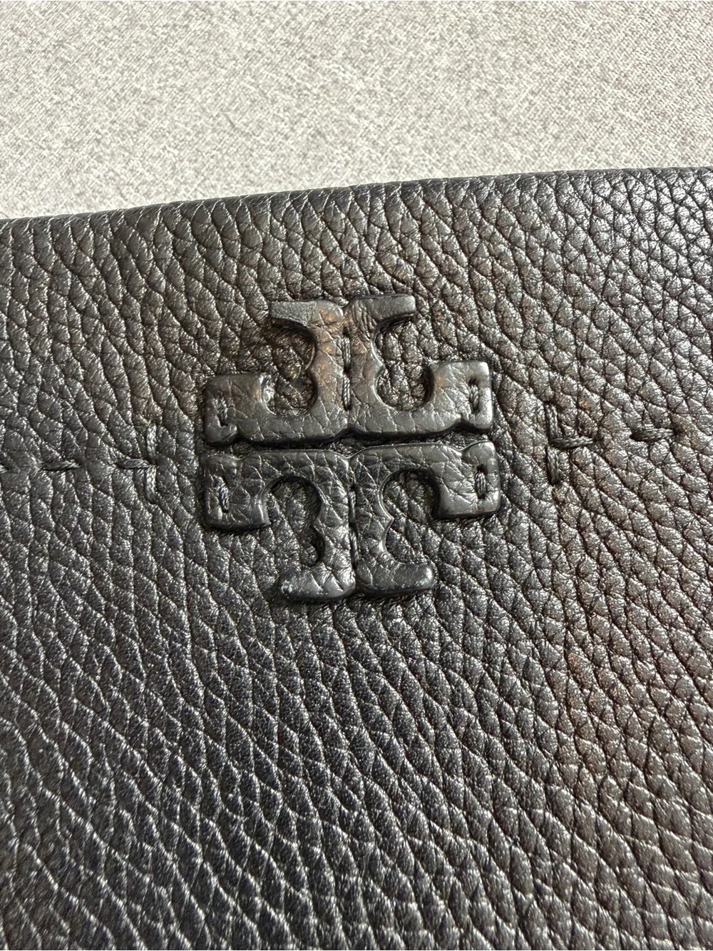 Tory Burch Black Leather Swingpack Crossbody with Tassel